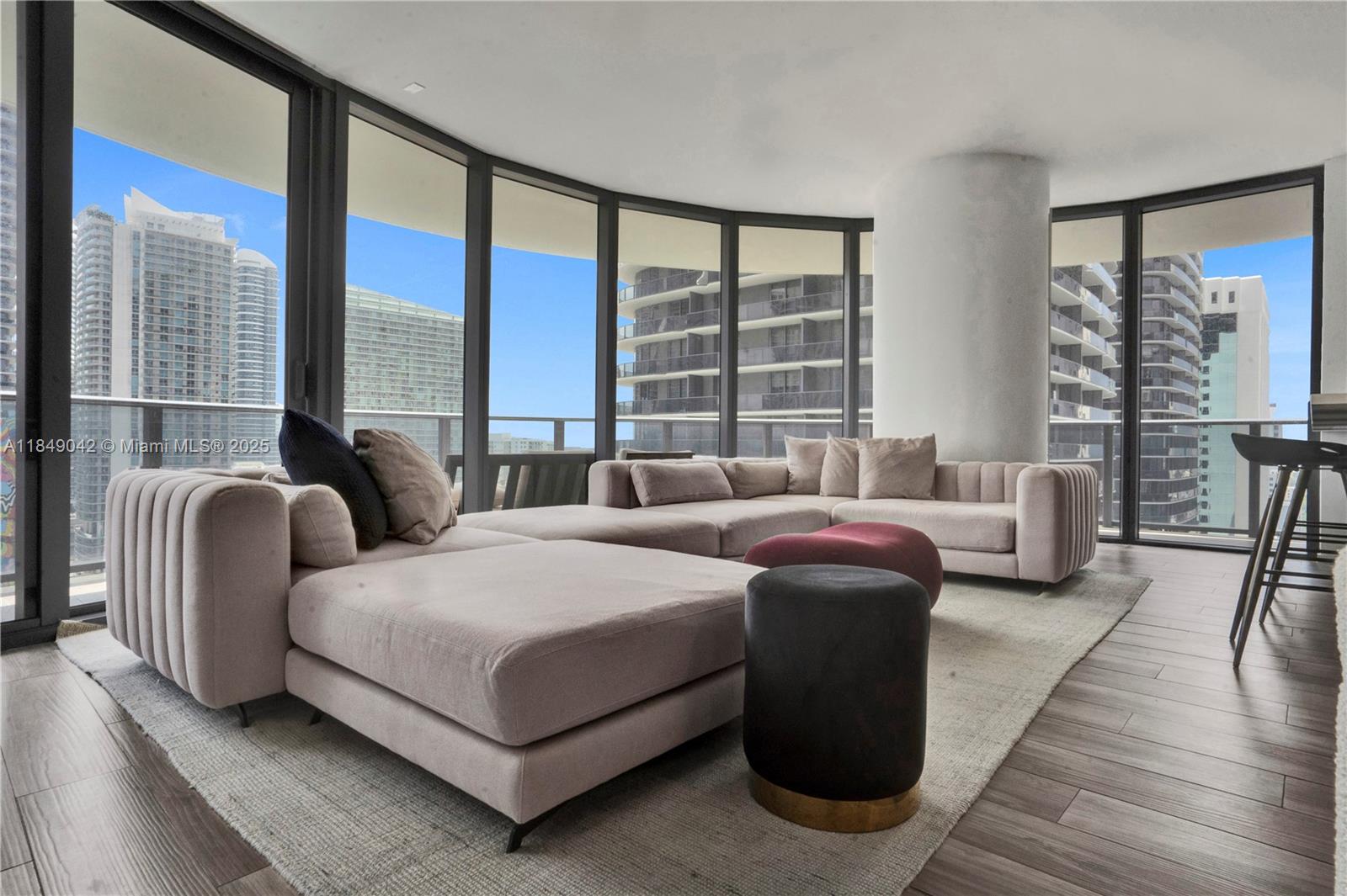 Live in luxury at SLS LUX Brickell – Unit 1801. This stunning 3-bedroom + den, 4-bath corner unit offers modern elegance with private elevator, floor-to-ceiling windows, and wraparound balcony showcasing city views. The open layout features an Italian kitchen with Sub-Zero & Wolf appliances, quartz counters, and ample storage. All bedrooms have en-suite baths; the den is ideal for office. Enjoy resort-style amenities: rooftop pool, spa, gym, tennis court, wine cellar, concierge & valet. Steps to Brickell City Centre, dining & entertainment. One assigned parking. Unfurnished. Available now.