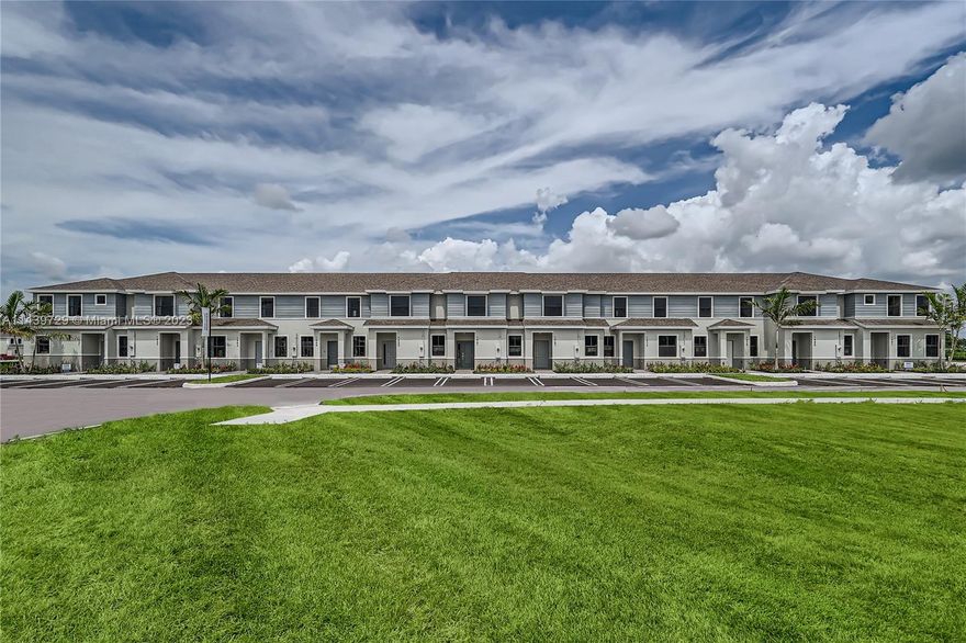 Spacious new construction townhome! Open floorplan with 3 beds and 3 baths. Large main bedroom, wall to wall closet. One Bedroom with full bath on the first floor. Fenced-in backyard. Stainless steel appliances. Laundry room inside home. Community amenities include a cabana, pool, dog park, tot lot, walking area around lake w/ fitness equipment, meditation & yoga area. Close to Florida Keys Outlet Marketplace, Florida’s Turnpike, Farmers Markets, Restaurants, and the Florida Keys! BRAND NEW HOME! CALL FOR A TOUR AND MOVE IN SPECIALS - Restrictions may apply* Pictures, photographs, features, colors and sizes are approximate for illustrations purposes only and will vary from the homes as built. These are not of the actual home but are similar to the home being built.