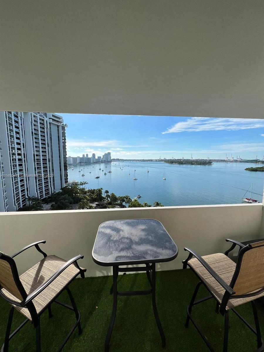 Spacious 1/1.5 Miami Beach apartment located on Belle Isle and the Venetian Causeway; the perfect beach getaway. This unit features marble floors throughout, a large walk-in closet and one assigned parking space and wide bay views with a large balcony overlooking the Miami Skyline. Island Terrace is a full amenity building with 24/7 concierge. Just a short walk to Lincoln Road, Sunset Harbour, The Standard Hotel and Restaurants. Best price in the building.