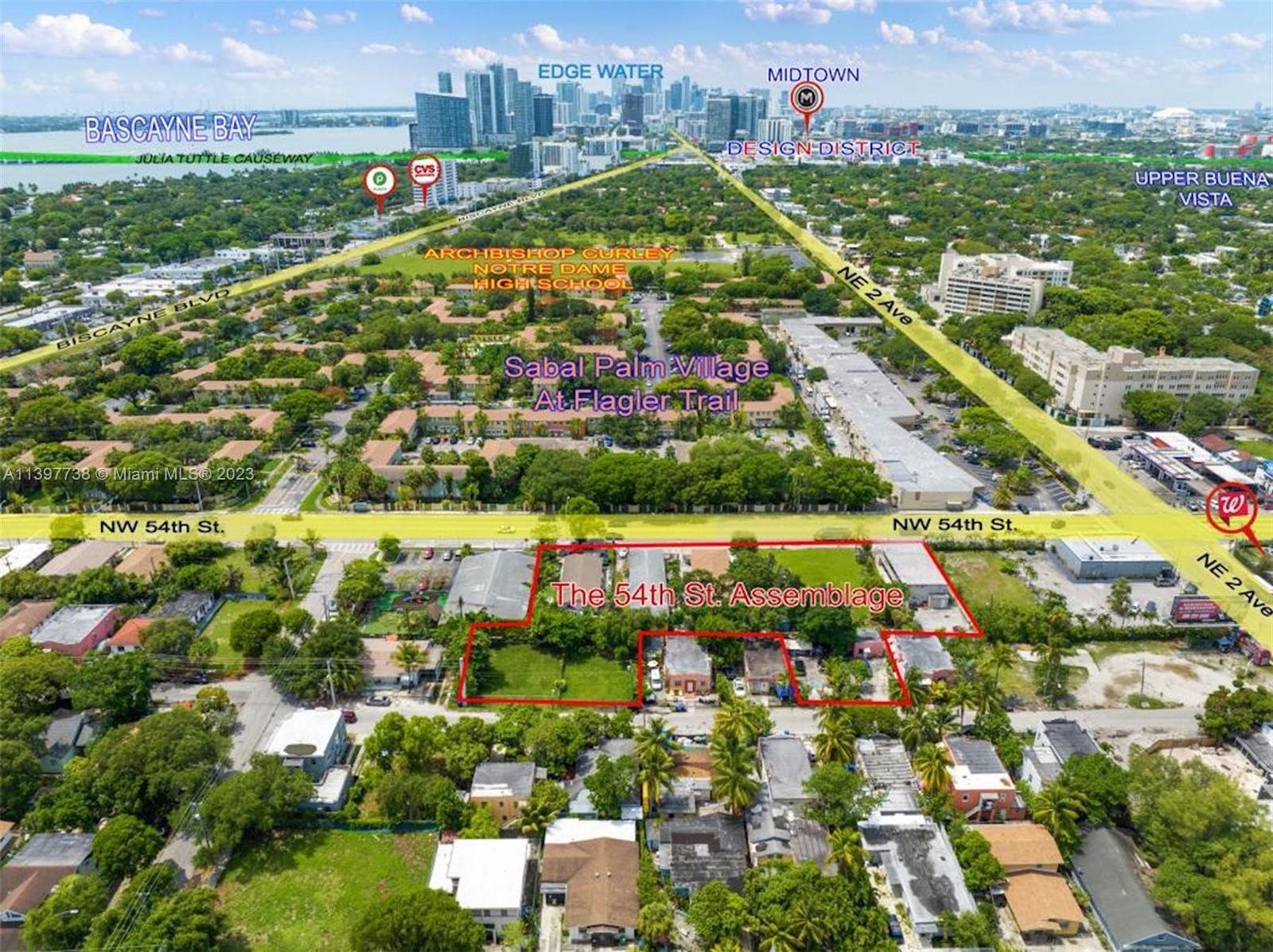 "Buena Vista/Little Haiti 50,700sf Covered Land Play and TROPHY Development Site. Site consists of multiple folios totaling 50,700sf of T5 zoned land. The property is situated on the nexus of Buena Vista and Little Haiti, two urban core neighborhoods experiencing dramatic and sustained growth, and on the obvious and immediate path of development. Furthermore, the site fronts 54 st, a major east-west corridor with significant traffic and visibility, that connects the area quicky to all the major economic drivers and high-density population centers of the city. The site is on such a critical corner that it merits an epic development project.