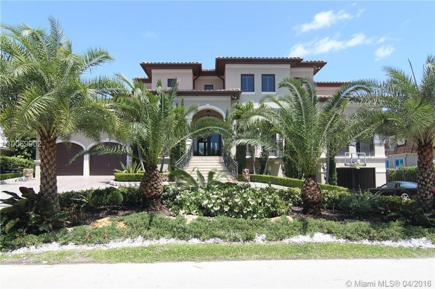 Spectacular and extraordinaire Jewel ! 2012 built with all the luxurious and finest detailed appointments thruout!Situated on the best street & wide waterway, only seconds from open bay! Imposing double volume height entry!Elegant living and dining! Lavish master suite. Immense open terraces. Addl media room, sauna & gym. Dream kit, wet bar. Full summer kitchen w/smoke grill. Inviting open saline pool/spa. 80'concrete/epic dock with davits and lift! Lavish in everyway! Yachts/fishermen's dream! Glorious!
