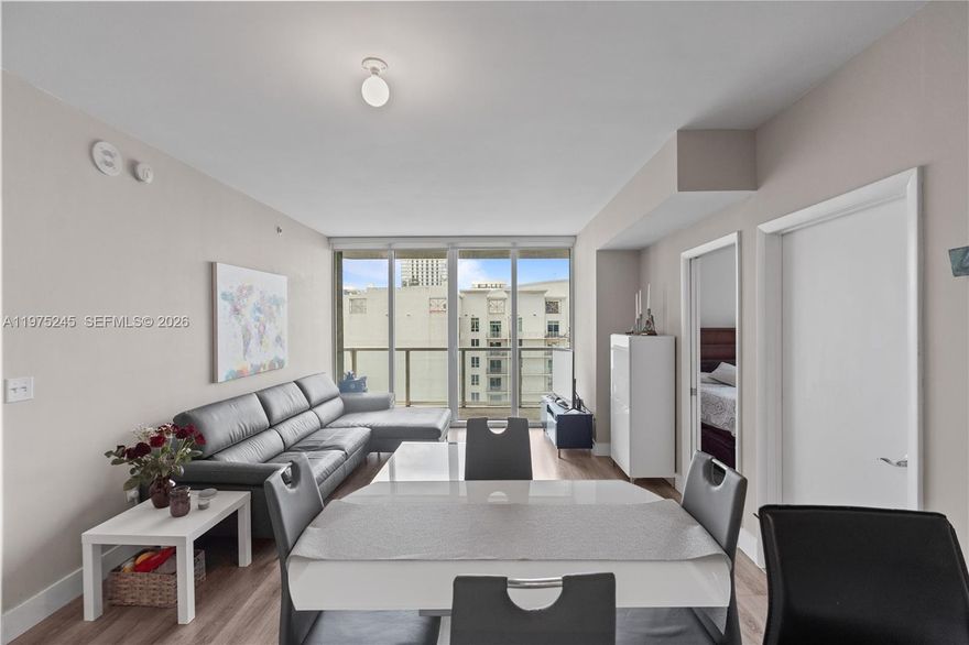 Bright and spacious 929 sq ft apartment unit on the 24 th floor. Originally 1 bedroom, 2 bath, professionally converted to two bedrooms with added partition wall, perfect for guest room, office or den. Sleek granite kitchen, stainless steel appliances, floor to-ceiling windows, private balcony. 
Enjoy resort-style amenities including four heated pools, a full-service spa, fitness center, movie theater, business lounge, and 24-hour concierge. Located in the heart of Downtown Miami, just moments from Bayfront Park, Bayside Marketplace, Kaseya Center, and top dining and entertainment. 
A real gem you must see.