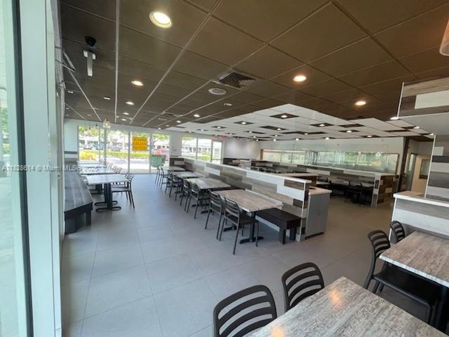 Turnkey Restaurant Space for Lease – Equipment Included!
Fully built-out restaurant space available for lease in a prime retail location. Features modern dining area, spacious kitchen with hood system, prep stations, walk-in cooler hookups, and restrooms. All existing equipment is included with the lease. Ready for immediate operation—ideal for quick service or dine-in concepts. Ample seating and great visibility from main road. Don’t miss this opportunity to open your business with minimal startup costs!