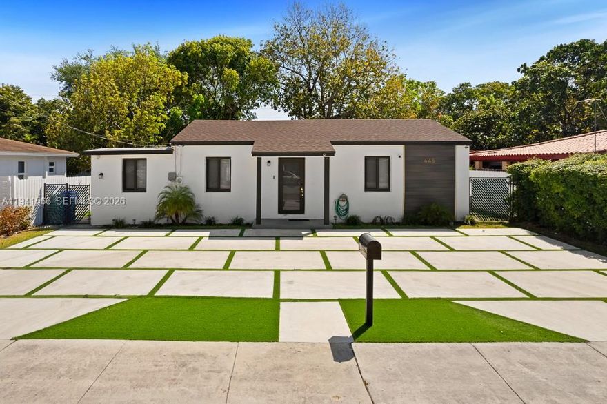 Fully furnished and move-in ready, this beautifully updated 5-bedroom, 3-bathroom single-family home offers
nearly 2,000 sq ft of stylish living space in Miami’s centrally located Flagami neighborhood. The open-concept
layout features a modern kitchen with quartz countertops, sleek cabinetry, and stainless steel appliances, plus
spacious bedrooms with custom closets and elegant porcelain tile bathrooms. private backyard retreat, featuring a custom pergola, low-maintenance turf, and mature fruit trees including mango and avocado—perfect for
entertaining/relaxing. The home offers plenty of parking. Just minutes from Coral Gables, the airport, Downtown
Miami, and all major highways (826, 836, I-95), this rental is ideal for anyone seeking a turnkey home in a
peaceful connected neighborhood.