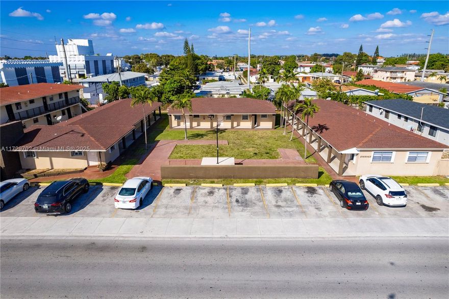 This 14-unit multi-family building is located in one of the best areas in West Hialeah. The property is in excellent condition with long-standing tenants, fully occupied. There are nine 1-bedroom units and 5 studio units. The 50-year Recertificatioon was passed and completed in 2024. Potential to increase monthly rental rates to market rents which indicate should be $1,750 per month for 1-bedrooms and $1,350 per month for studios. There is extremely low turnover and almost no vacancy on this property. Utility room onsite where a Washer/Dryer are located and currently collecting rent, about $70 per month. All units have separate electric meters.