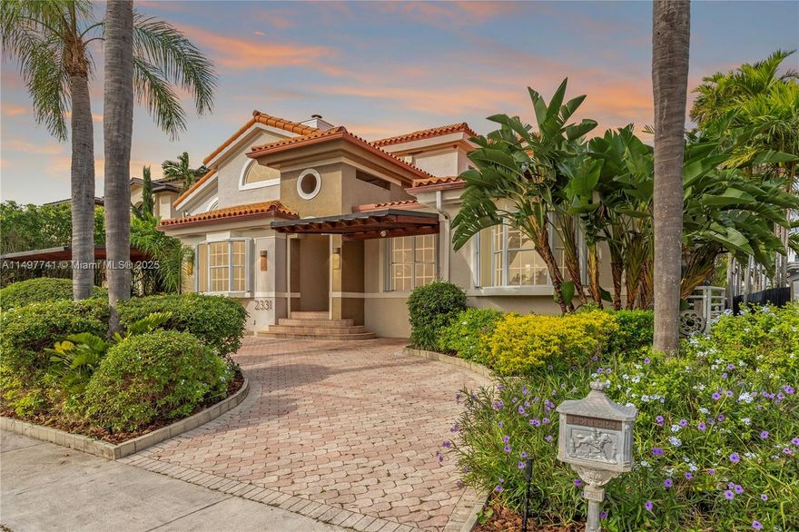 This Mediterranean masterpiece boasts 4 beds, 3 baths, plus office & 3,466 SF of elegance across 3 stories. Breathtaking bay views, relish ocean access in secs from your 75-ft dock. Unwind in the inviting pool overlooking water. The 3rd-floor sanctuary beckons with a yoga/meditation room. Turn this 1994 Classic Mediterranean home into your 21st Century Classic Masterpiece. Added features: spa tub & steam shower.