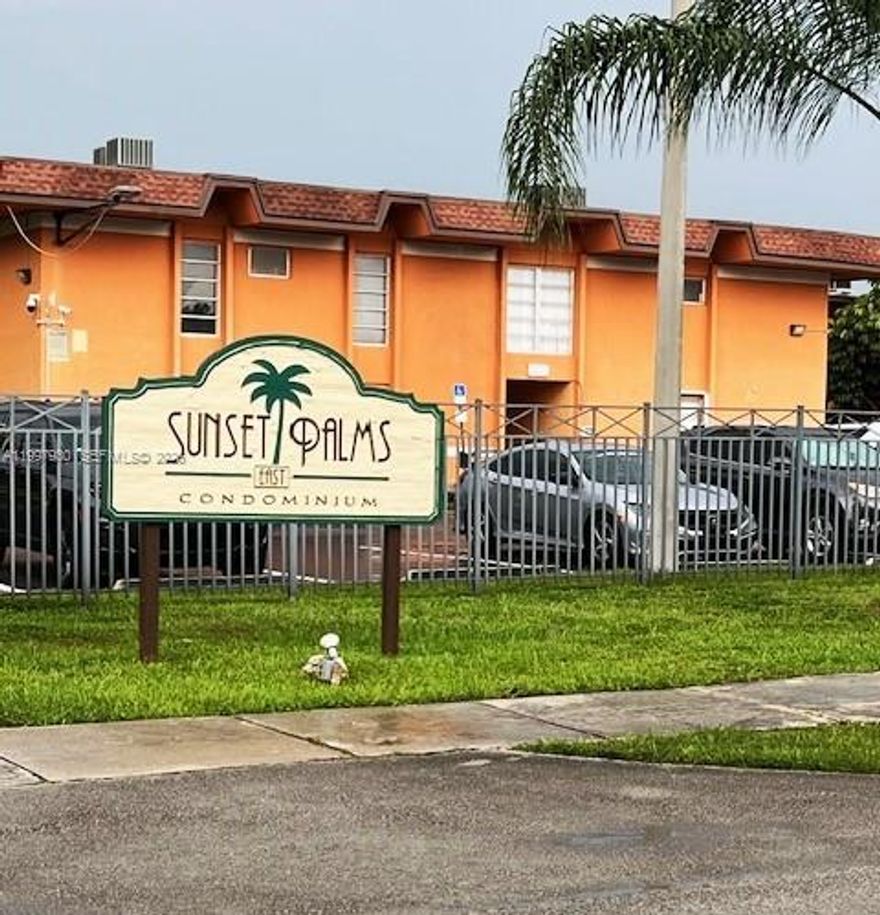 Spacious first floor unit fully tiled with open balcony, large bedroom and walk in closet. Freshly painted! Laundry facilities conveniently located net to unit. One assigned parking pace and one visitor space with association approval. Amenities include community pool, tennis courts Located off Sunset Drive walking distance to Sunset Park and shopping center. Minutes to hospital, schools, malls, restaurants and expressways. 50 year re-certification completed.