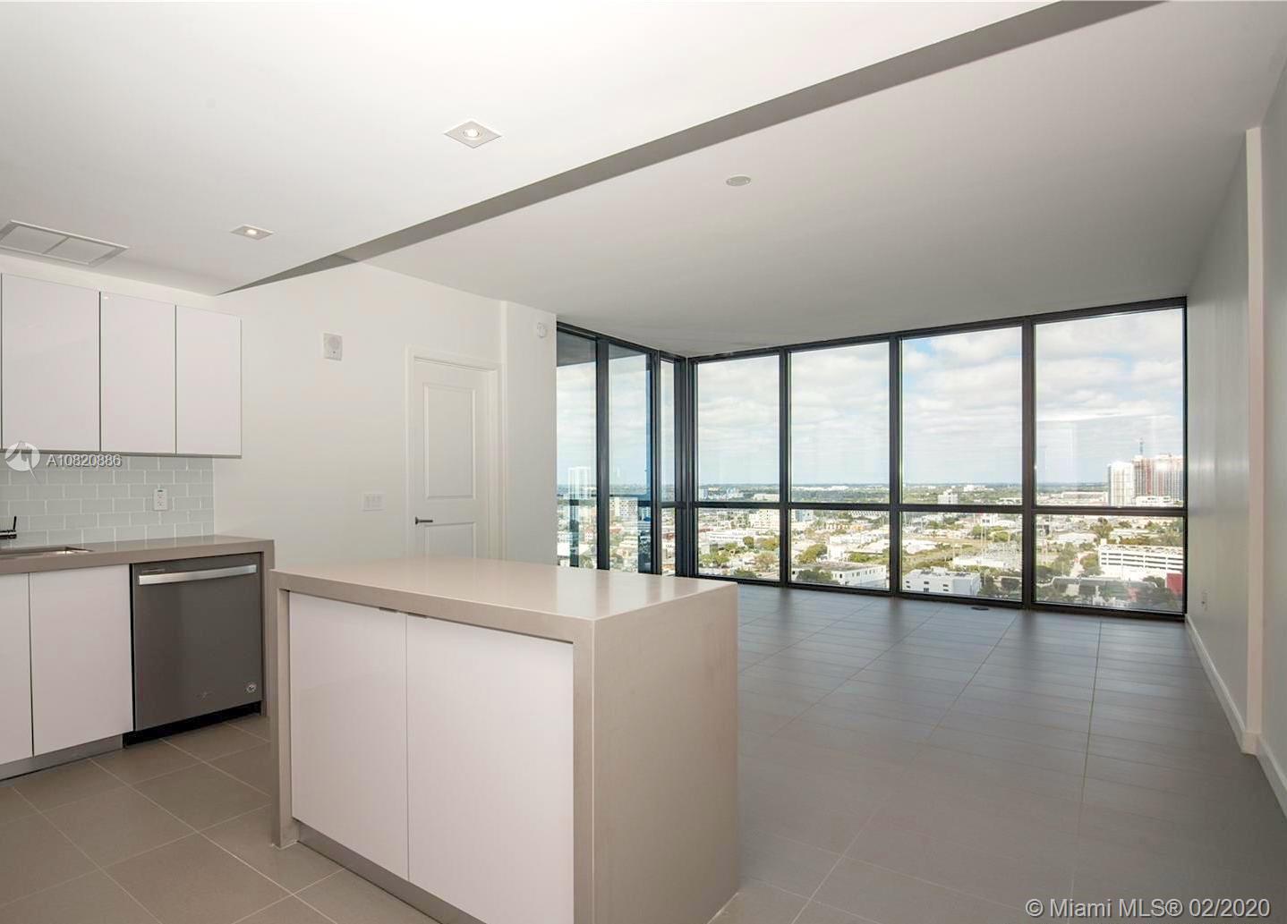 Amazing Brand New corner unit with astonishing city views. Spacious and bright unit with brand new appliances, floor to ceiling windows. Basic Cable/WIFI included, Unit comes with 2 parkings (1 self park, 1 valet) More than 30,000 Sq. Ft of amenities: 3 polos, spa/sauna, rocket ball court, gym, roof top and much more. Great location to enjoy Miami lifestyle, art, dining, music, and much more. Tenant occupied, available July 3. 24 hours notice to show.