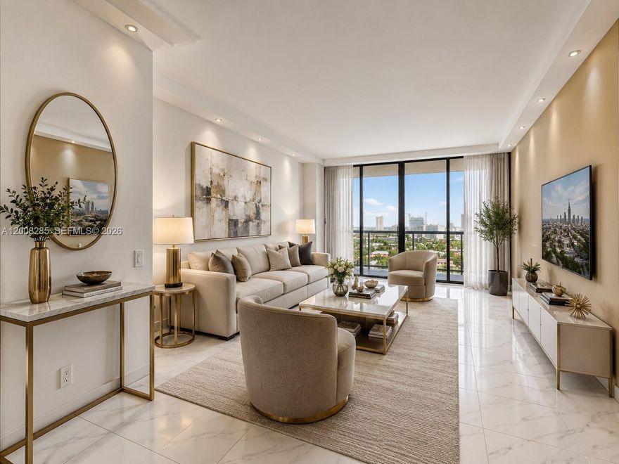Refined and inviting, this bright split-bedroom residence offers two bedrooms and two bathrooms with a thoughtfully balanced layout. From its elevated position, the home captures sweeping open views and extends to a generously sized private balcony complete with hurricane shutters. Two assigned parking spaces and a dedicated storage unit add rare convenience. Residents enjoy an array of resort-style amenities, including two pools, tennis courts, and a marina framed by scenic walking paths. Recently renovated spaces—such as the fitness center, lobby, children’s play area, and refreshed hallways—enhance the overall living experience. This is a probate sale. Buyer should allow additional time for court approval prior to closing. With 24-hour security, no outstanding assessments, and proximity to top-rated schools, this established community offers comfort, ease, and enduring value—an exceptional place to call home.
