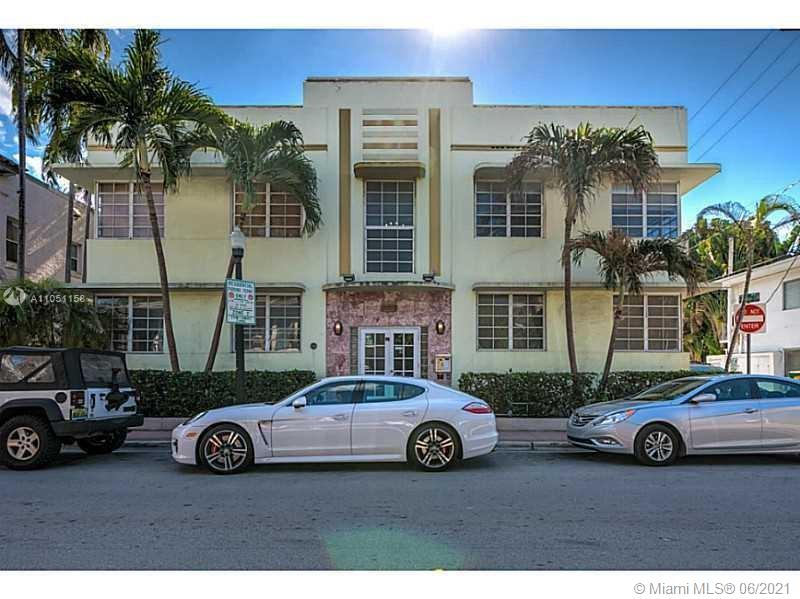 Available July 2021. Unfurnished charming 1/1BR Corner unit. Located in Art Deco apartment 3 blocks from the beach, Plenty of natural light all hours of the day from surrounding corner windows and vintage details such as a hand embossed fire place, & carved moldings, Brazilian Cherry wood floor and terracotta tiles in the kitchen, & Granite counter top. Unit overlooks a nice landscaped backyard with barbecue area.