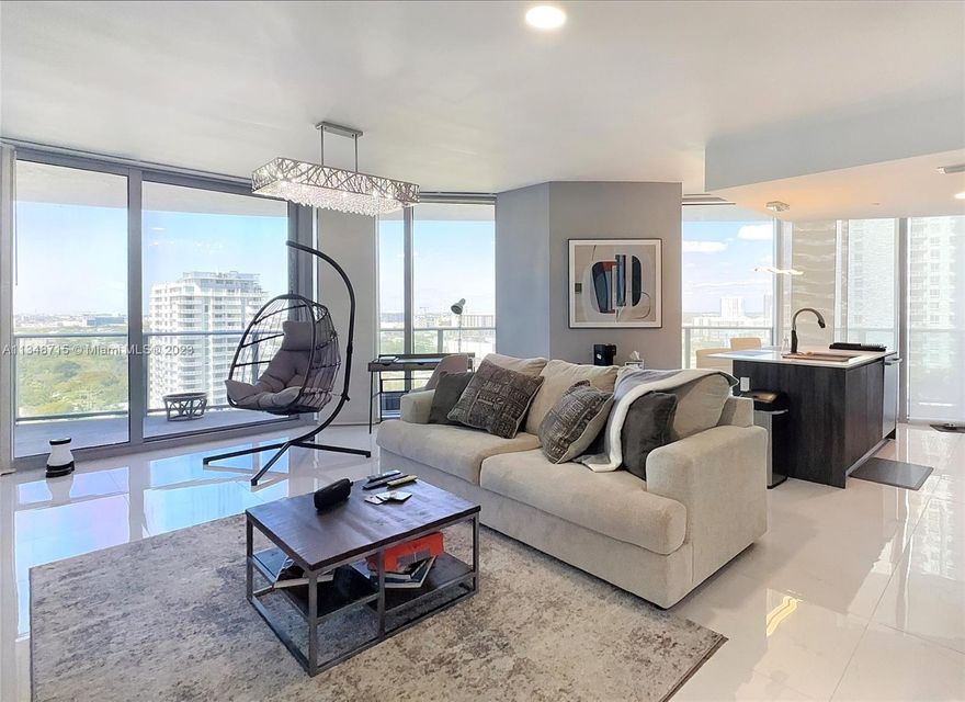 Beautifully renovated 2 bed/2.5 bath condo in one of the most desirable luxury buildings in Edgewater. Open layout, split bedrooms with en-suit bathrooms and walk-in closets. Washer, dryer. The wraparound balcony has stunning views of the bay and city. Multiple closets, custom shades, stainless steel appliances and kitchen island. Amenities - pool, 24h concierge, valet, spa, jacuzzi, kids room, gym etc
