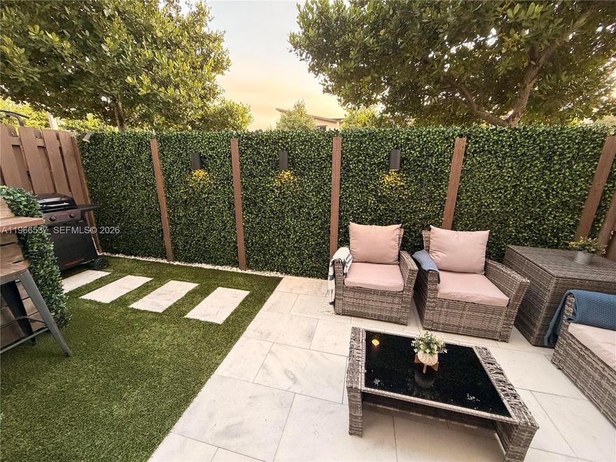 Beautifully maintained 3-bedroom, 2.5-bath townhouse condo in the gated community of Highland at Park Central in Doral. This 1,425 SF home features an open first-floor layout with living, dining, and kitchen areas. All bedrooms upstairs with brand-new flooring throughout the second level.

Recently renovated private patio designed as a comfortable outdoor living space for relaxing or hosting guests. Residents enjoy access to the Grand Central Clubhouse with resort-style amenities including fitness center, sauna, resort pool, kid's splash pool, tennis and basketball courts, and social/event rooms.

Walking distance to Doral Glades Park and Legacy Park and nearby schools. Conveniently located close to shopping, dining, and major highways. Move-in ready and easy to show.