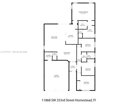 Tiny photo for 11868 SW 253rd St, Homestead, FL 33032 (MLS # A11977571)