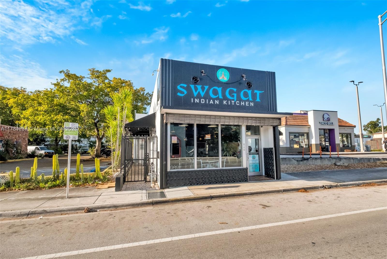 Business is being marketed as an asset sale. Incredible opportunity to acquire a fully built-out, turn-key restaurant operation in one of Miami’s fastest-growing corridors. Currently operating as an Indian restaurant, ideal for a restaurateur or investor looking to step into a ready-to-operate space with minimal downtime.
The 1,836 SF free-standing building includes a full 2nd generation kitchen with grease trap, hood, walk-in cooler, and gas. Prime location on NE 79th St with ±38,438 VPD between Biscayne Blvd and JFK Causeway, surrounded by dense residential neighborhoods like Miami Shores, Belle Meade, and Shorecrest.
Real estate is also available for purchase at $1,400,000—zoned T5-O Urban Center, allowing for long-term flexibility and upside.