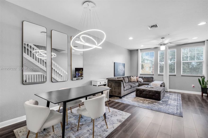 Step into contemporary comfort with this beautifully designed 3-level townhome, ideally situated in the lively center of West Palm Beach. This home features 2 spacious bedrooms, 2.5 bathrooms, a private garage, and a flexible spare room—perfect for a home office or creative space. Light-filled interiors and a sleek, modern layout make every corner feel inviting and functional. Located just moments from the Palm Beach Outlets, Downtown attractions, sandy beaches, and Palm Beach International Airport, you're always close to everything you need. Enjoy exclusive access to resort-style amenities including a sparkling pool, fully equipped fitness center, elegant clubhouse, outdoor grilling area. Investment Friendly, HOA includes resort style amenities, Cable, internet, water, sewer and more.