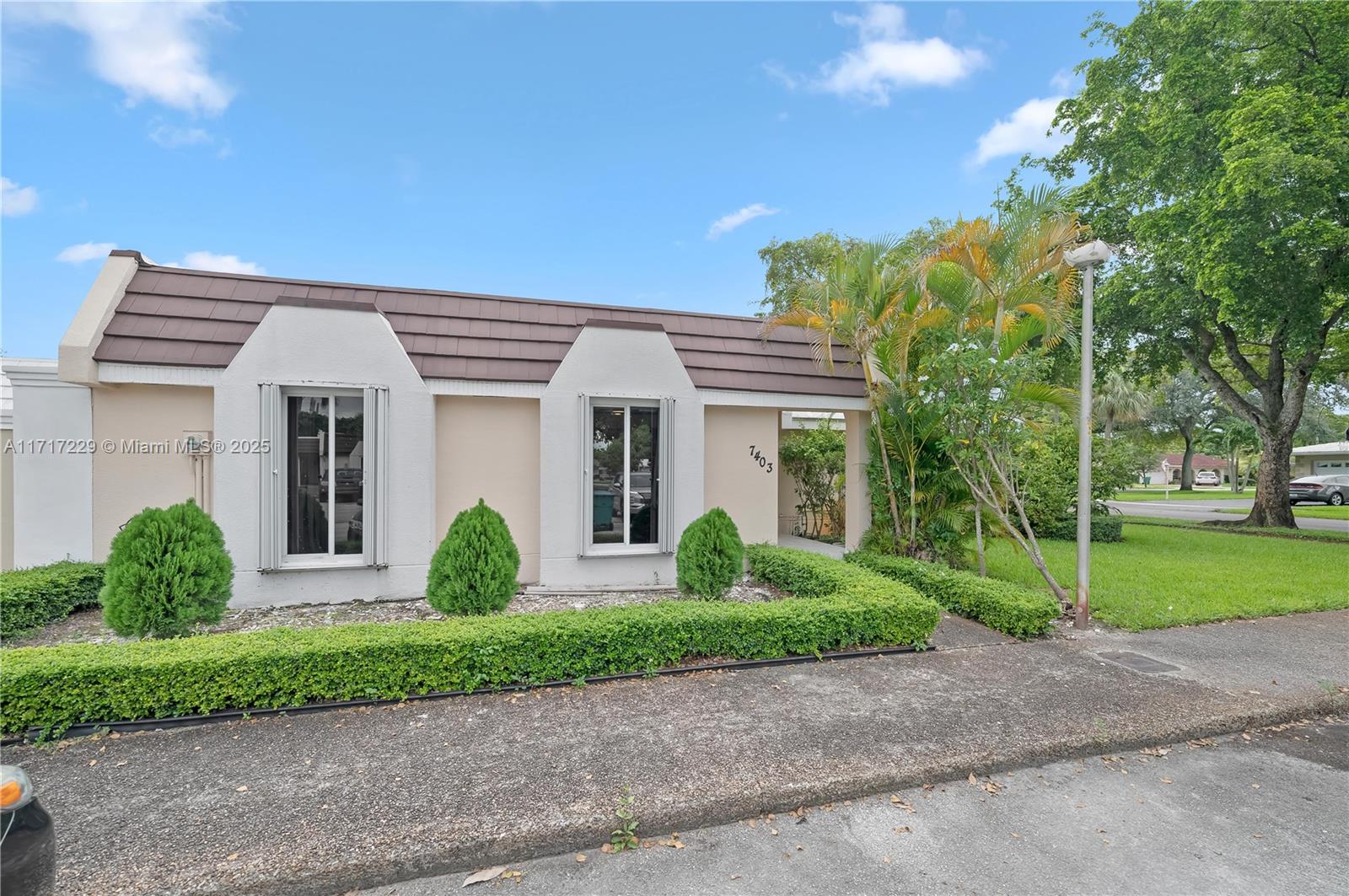 Live in the heart of Miami Lakes close to major highways, restaurants, movie theaters, golf courses, retail stores, and gyms. This spacious, updated one-story townhouse features ample parking space, a spacious backyard with a covered area, three large bedrooms, 2 full bathrooms, and a nice-sized kitchen. Kids' playground across the street by the lake as well as a luscious grass field for a weekend picnic with your family. There is no HOA in this community.