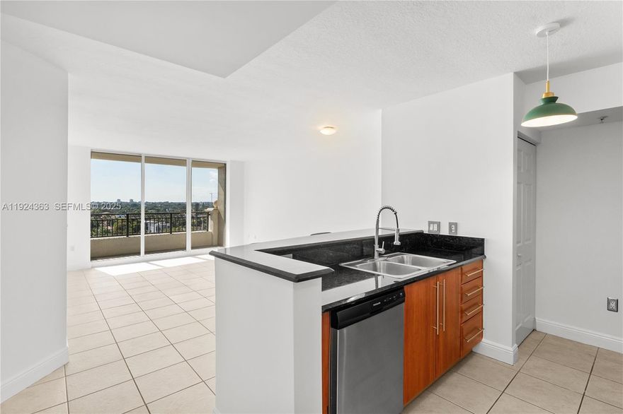 Spacious 792 SF 1BD/1BA unit featuring a large master bedroom with a walk-in closet, granite kitchen countertops, stainless steel appliances, impact windows and sliding doors. Private balcony with city views. One covered, assigned parking space on the 2nd floor of the garage.

Building amenities include a rooftop heated pool with a landscaped sundeck, fitness center, sauna, clubroom, conference room, bicycle storage and front desk attendant. Prime location on Coral Way, within walking distance to Downtown Coral Gables, Miracle Mile Restaurant Row, supermarkets, pharmacies and shopping centers.