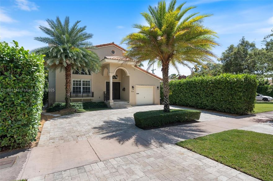 Move right in to this perfectly appointed 4 bed 4 bath Gables home built in 2005;Situated on a beautiful tree-lined street just a few blocks from Biltmore Hotel/Golf,Venetian pool, Youth Center,/Library & Salvador park. This two-story home has been meticulously maintained & finished with high grade materials/appliances & fixtures.First floor features a bedroom with ensuite bath plus an add'l full bath with pool access.2nd floor features a master w/renovated bath including a stand alone tub & large shower, 2 add'l bedrooms & bath plus a flex room,utilized as a gym.The backyard features a salt water pool w/spa,covered terrace,gazebo & a summer kitchen.Additional features include 1-car garage,built in EV charger,impact windows & doors,circular marble pavers drive.**OWNER FINANCING AVAILABLE**