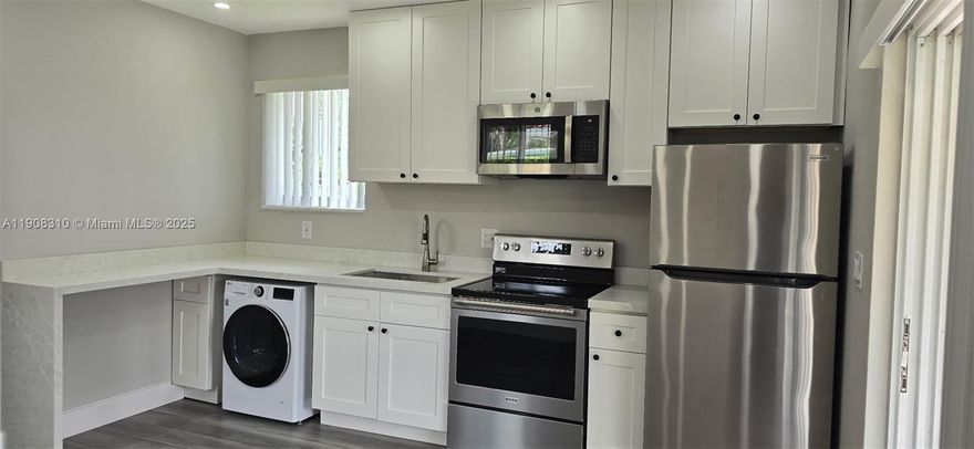 Discover this beautifully updated 1-bedroom, 1-bath apartment located in the heart of Hollywood. This unit features brand-new finishes throughout, including a modern kitchen, updated bathroom, and fresh flooring and paint. Enjoy the comfort of central air conditioning and a bright, open living space perfect for relaxing or entertaining. Hurricane Impact on all doors and windows. 
Conveniently situated near Downtown Hollywood , Young Circle, major highways, and the beach, this apartment offers both comfort and location.