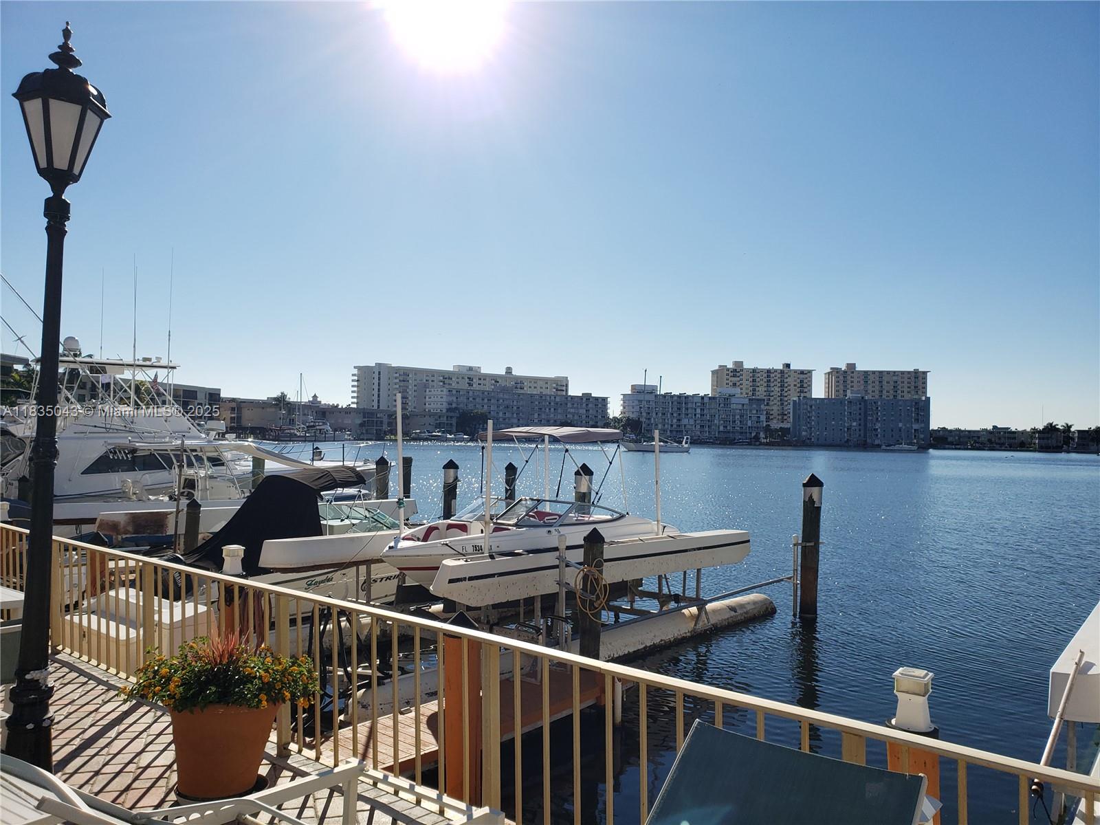 Large, beautifully furnished 2 Bed/2 Bath Unit of 1420 sq ft. Fully equipped, eat-in kitchen with new appliances. A very large, screened in balcony, views of Intercoastal waterway, marina and tree lined street. Internet and water included, dock rental is possible (wait-list). Security guard gate and quiet neighborhood. A large pool, 2 BBQ pits with tables and benches are some of the common area features. Property is located 5-minutes from the Beach, restaurants, shops and Gulfstream Casino. 15-minutes to Aventura Mall shopping.