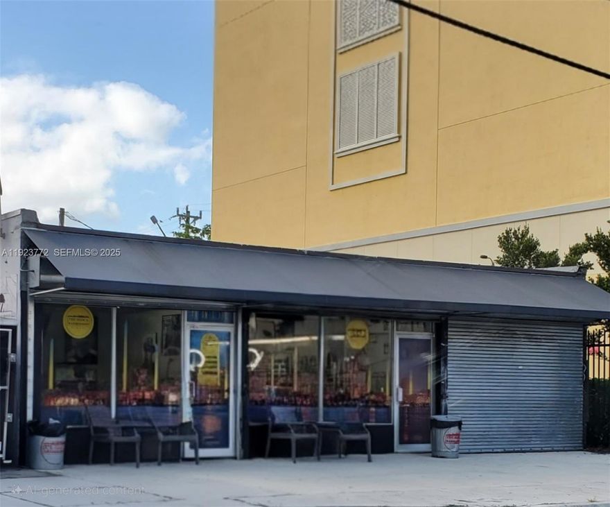 APPROXIMATELY 590 SQFT RETAIL SPACE , PRIOR USE WAS OFFICE. TILE FLOORS OPEN FLOOR PLAN,PRIVATE BATHROOM. 1 PARKING SPACE IN REAR