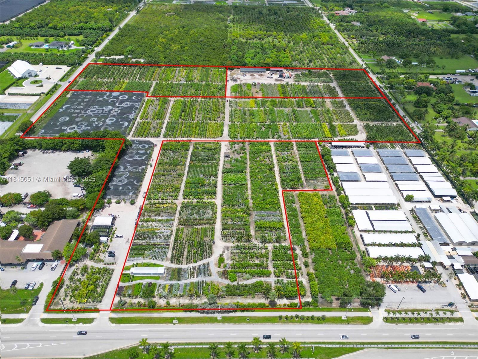 KROME AVE TURN KEY 27.61 ACRES MULTIO FOLIO PROPERTY W/ 527 FEET FRONTAGE & ANOTHER 333 FEET FRONTAGE ON SW 192 ST. THIS TURNKEY NURSERY OUTFIT INCLUDES APPROX. 2.5 MIL INVENTORY, OFF STREET PARKING, 4 FOLIO'S, ALL INVENTORY (SUN & SHADE), EQUIPMENT (SEE PHOTO'S), A/C OFFICE W/ BATHROOM & CONF ROOM, MIST HOUSES W/ BENCHES, STORAGE CONTAINERS/SHEDS, & DIESEL IRRIGATION, ALL SITTING ON THE KROME CORRIDOR. THIS IS ALL ABOUT THE LOCATION & OPPORTUNITY TO BUY A COMPLETE NURSERY SET-UP, WHILE ENJOYING THE POTENTIAL OF A KROME AVE BUSINESS. YOU CAN ALSO CREATE AN ENTRANCE OFF OF 188 ST AS THERE IS ADDTIONAL 333 FEET OF FRONTAGE. THE KROME CORRIDOR IS ON THE GROUND FLOOR FOR AGRI-TOURISM. CALL TODAY ABOUT THIS AMAZING OPPORTUNITY. BY APPOINTMENT ONLY.