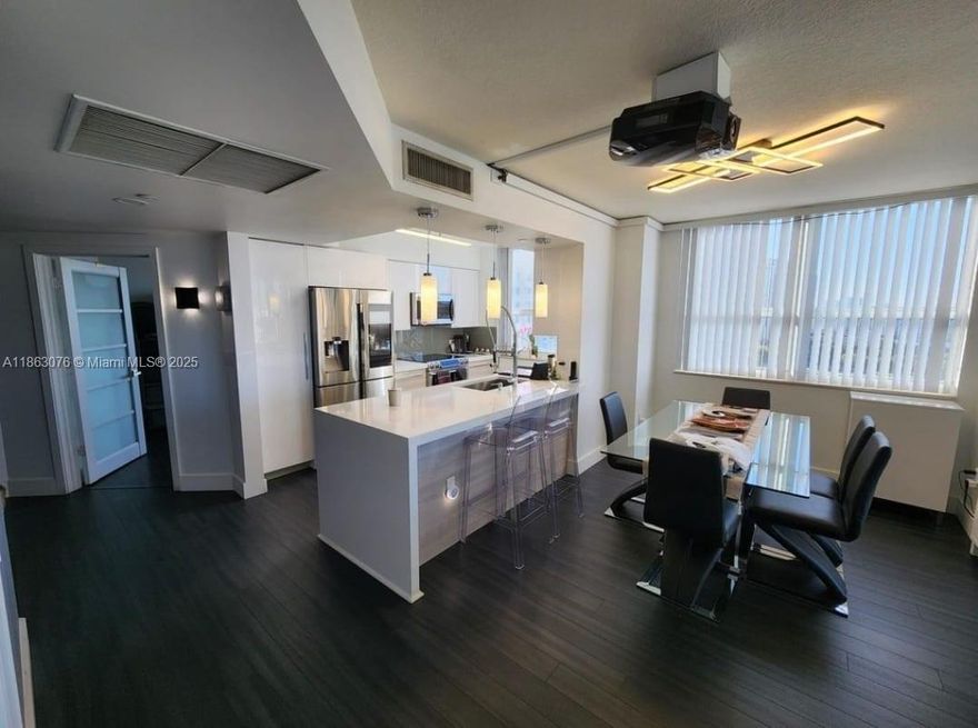 Welcome to this breathtaking, fully remodeled 2-bedroom, 2-bathroom apartment located in the prestigious Turnberry on the Green building. This modern gem offers a unique blend of luxury, comfort, and cutting-edge technology, making it the best unit in the building.

With Samsung appliances, a state-of-the-art projector and sound system, and custom-built furniture, this apartment is the perfect space for relaxation, entertainment, and everyday living. Located in the heart of Aventura, you'll enjoy the best in convenience and style, with easy access to top shopping, dining, and entertainment.