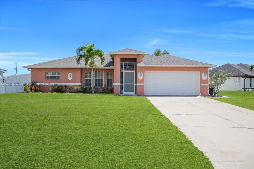 This beautifully 3/2 maintained single-family home showcases a spacious, open-concept layout complemented by an attached garage and abundant natural light, creating a warm yet sophisticated atmosphere throughout.  Already comes with Impact Windows, New AC, New Water Heater, Dura Fence all around, Aqua Clean Water Purification System and much more.  Set on a generously sized lot along a quiet residential street, the property offers the perfect balance of privacy and accessibility. The expansive outdoor space presents endless opportunities to design your dream backyard oasis, whether that includes a custom pool, outdoor kitchen, or tranquil entertaining area tailored to the Florida lifestyle.

Built with durable CBS construction, this home delivers both structural integrity and long-term value, appealing to discerning homeowners and savvy investors alike. Its clean architectural lines and versatile layout provide a seamless blend of comfort, style, and potential.

Ideally located near shopping, dining, schools, and major roadways, this residence offers convenience without compromising serenity. Whether you are searching for a primary home, seasonal retreat, or investment opportunity, this property stands out as a rare offering in a thriving market. Schedule your private showing today and discover the lifestyle that awaits.