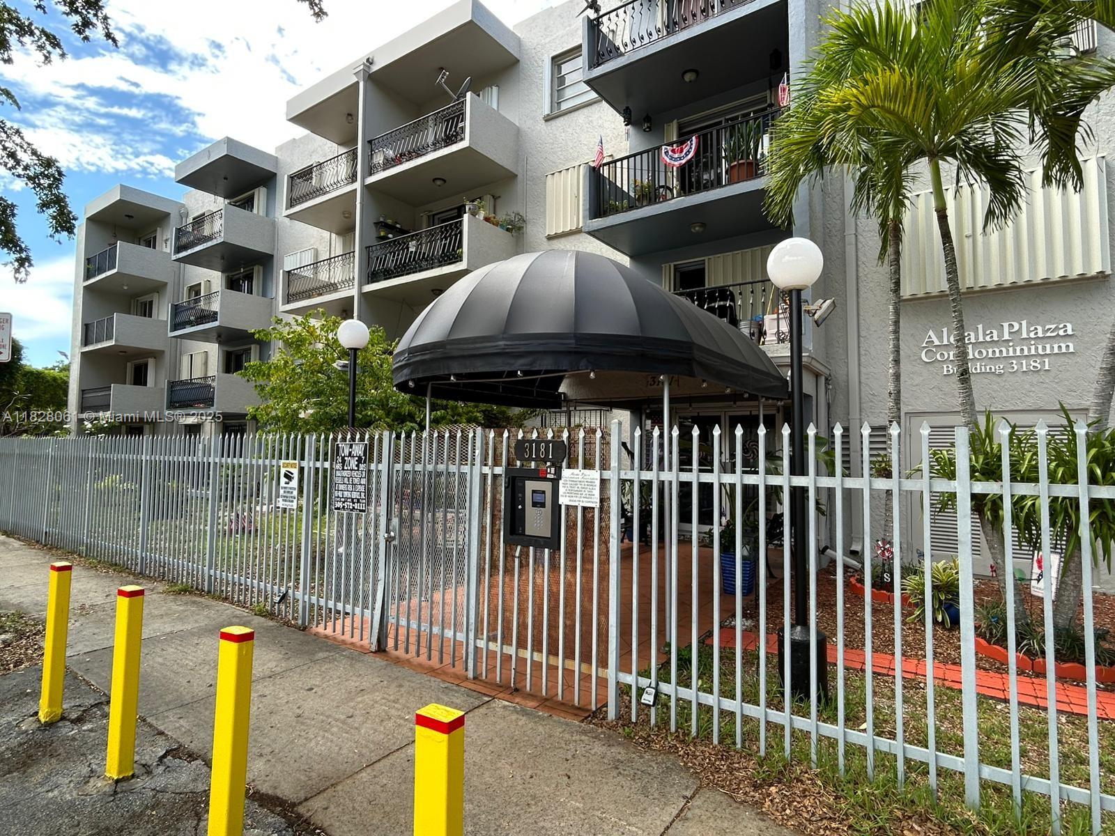 Stop searching—this is the one! Spacious 2-bedroom, 1-bath condo in the desirable Alcala Plaza community. Gated entrance, secure building, elevator, refreshing pool, and assigned parking offer comfort and convenience. Inside, enjoy a recently installed AC, updated electrical panel, accordion shutters, and a generous private balcony perfect for relaxing or entertaining. Rentals are allowed, making it ideal for both homeowners and investors. Located just minutes from Downtown Miami, Coral Gables, the airport, hospitals, shopping centers, schools, and more. Don’t miss out—call today before it’s gone! Won't last! Call now!