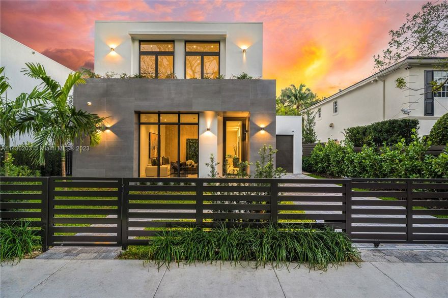 New Construction - Just Completed and Staged! Welcome to a brand new stunning home on a very quiet South Grove street. This beautiful modern home has over 5,000 SF, 5 bedrooms and 6 full baths with the option to converting one area into an additional bedroom currently a sitting area downstairs, and sits on a lot with over 7,500 SF. This open floor plan connects the family room, kitchen, and double height living room providing you with an excellent entertainment area throughout the home. Enjoy your beautiful covered terrace with summer kitchen and swimming pool surrounded by lush landscaping for full privacy. This home is in a prime location with easy walking distance to center Grove, restaurants, schools, and much more.