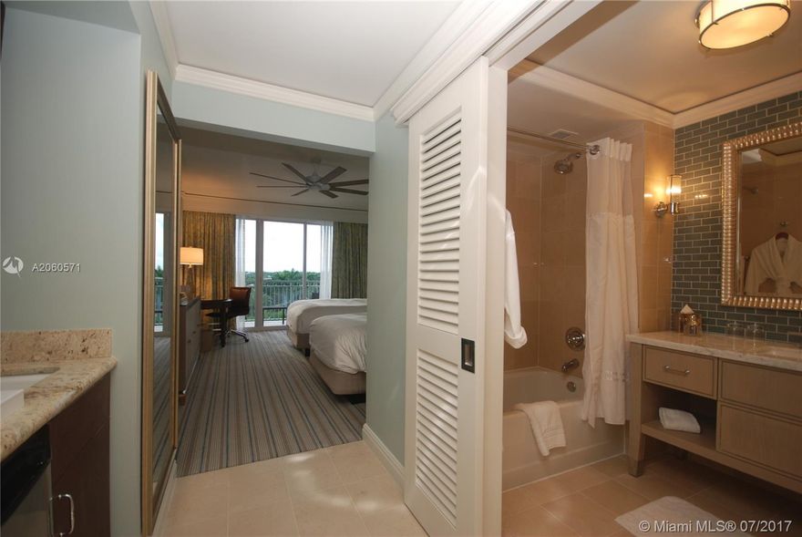 Don't miss out on owning a condo hotel residence at The Ritz-Carlton in Key Biscayne.  This is a great opportunity to buy a piece of a water front Ritz-Carlton Resort property for a great price!  This studio unit has been renovated by the hotel w/ the hotel furniture & furnishings package which would qualify it to be managed by the hotel.  Enjoy all of the hotel amenities while you stay in your condo-hotel residence & then let the Ritz-Carlton rent & manage the unit for you while it is not in use by you.