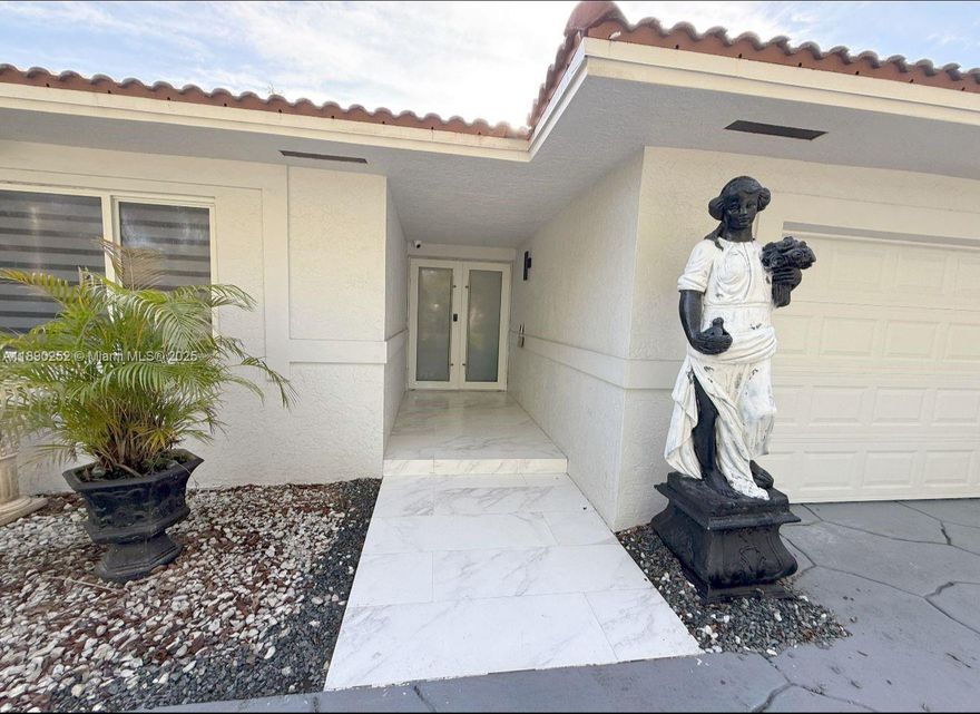 Great location recently remodeled a 4x3 plus an office single family home offers ample space in and out, brand new pool with Jacuzzi, All Impact doors and windows, new tankless water heater and washer/dryer.