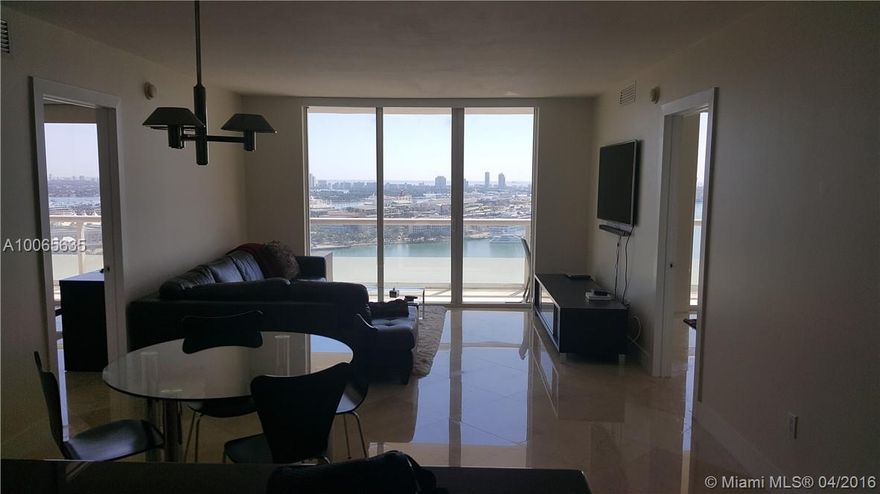 LUXURY AT ITS FINEST. A SPECTACULAR CONDOMINIUM UNIT WITH DIRECT AND UNOBSTRUCTED
OCEAN/BAY VIEW INCLUDING A HUGE 236 SQ. FT. BALCONY!! THIS ELEGANT COMPLEX FEATURES A MAJESTIC LOBBY, AND FIRSTCLASS
AMENITIES WHICH INCLUDE AN OLYM PIC-SIZE HEATED POOL, CABANAS, A STATE OF THE ART SPA, PRIVATE FITNESS
CENTER, SECURITY, VALET PARKING AND MORE!!