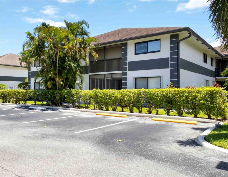 Welcome to this cozy ground-floor corner unit condo w/ peaceful garden views, nestled in the sought-after Lakes of Delray community. This home features a bright, open layout w/ carpet & tile throughout. The spacious eat-in kitchen offers granite countertops, classic white cabinetry, & convenient pass-through to the dining area. The primary bedroom includes generous closet space & private bathroom w/ walk-in shower. The spare bathroom offers a tub. Washer & Dryer inside unit in separate laundry room area.    Screened patio with storm shutters,  perfect for relaxing and taking in the peaceful garden view. Lakes of Delray is a gated, gated 55+ community known for its vibrant lifestyle, offering a clubhouse, multiple swimming pools, spas, tennis, pickleball, & a full calendar of social events.