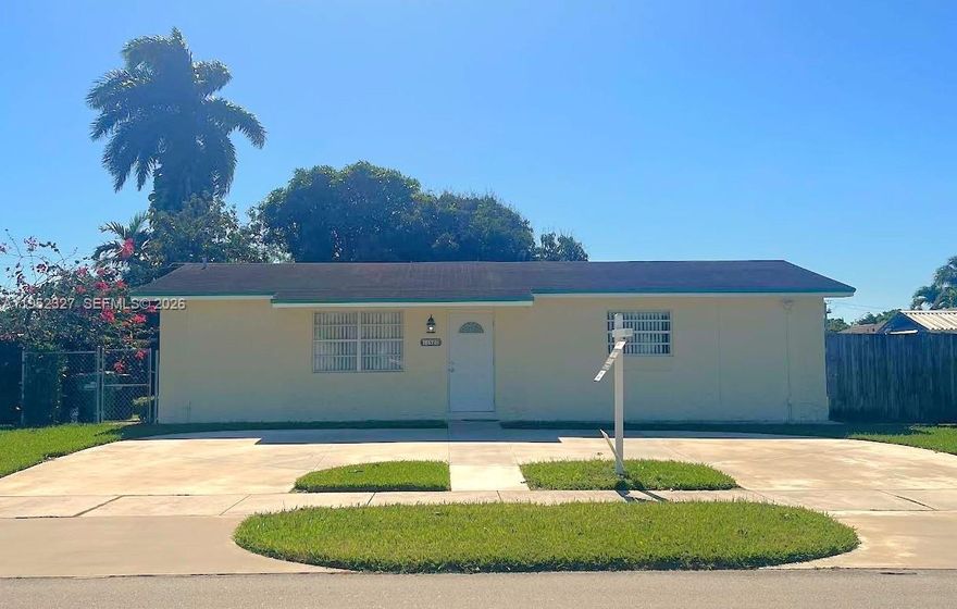 Welcome to this lovely, marvelously maintained, furnished, 2 bedroom, 1 bathroom single family home located in a peaceful residential neighborhood, just minutes from the turnpike and other major highways. An inviting layout, completely overlaid with luxury vinyl floors, boasts a living room that leads into a formal dining room, two generously sized bedrooms, with a walk-in closet in the master bedroom. The home also has a large upgraded bathroom, kitchen with stainless steel appliances and a breakfast bar. There is also a large utility room with washer and dryer and an ample storage closet. The very large back yard and side yard of the home offer ample space for a pool, terrace, large addition, in-law quarters, or whatever your heart may desire.