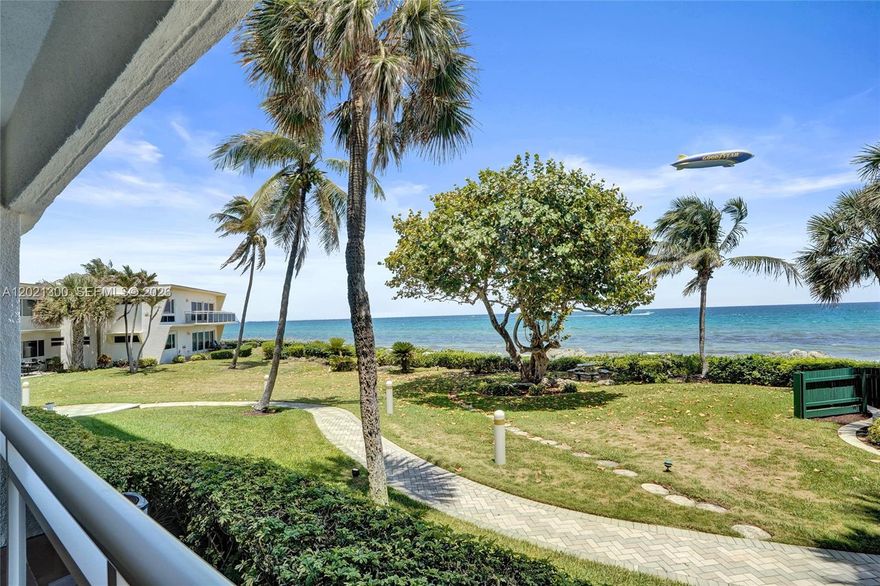 Welcome home to this unique mid-century gem and true Deerfield Beach Landmark. Cove Beach Club is a well managed 55+Co-Op with private beach and no land lease offering casual oceanfront living. Enjoy spectacular panoramic views of the ocean and city skyline and rejoice in every magnificent sunrise from your completely private balcony while listening to the sound of the waves. This beautiful 2 bed 2 bath unit offers remodeled kitchen, spacious living/dining room and brand new washer/dryer in the unit. Convenient second floor location makes elevator usage optional. Building amenities include pristine salt water pool, manicured gardens, shuffleboard, picnic area with grills, putting green, gym and clubroom plus direct access to your private beach!!! Are you ready for the the next chapter of your life?