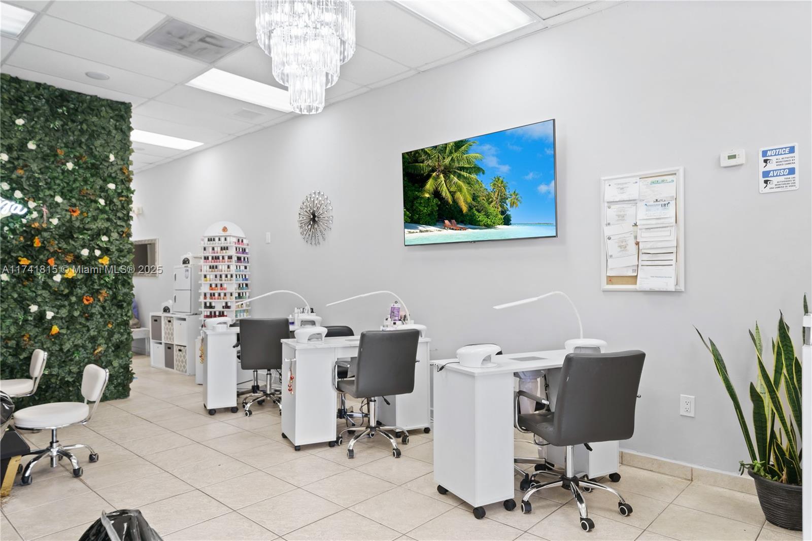 Salon Business Opportunity in a Prime location of Kendall! Seize the incredible opportunity to own a well-established 900 sq ft salon in a prime location within a busy plaza. This fully licensed business offers multiple revenue streams and sublease potential with its well designs subdivisions - perfect for independent stylists, estheticians, or other beauty professionals. Lease rate is $3000 per month(No CAM, No Triple Net). Plaza offers open parking with plenty of parking space available.
