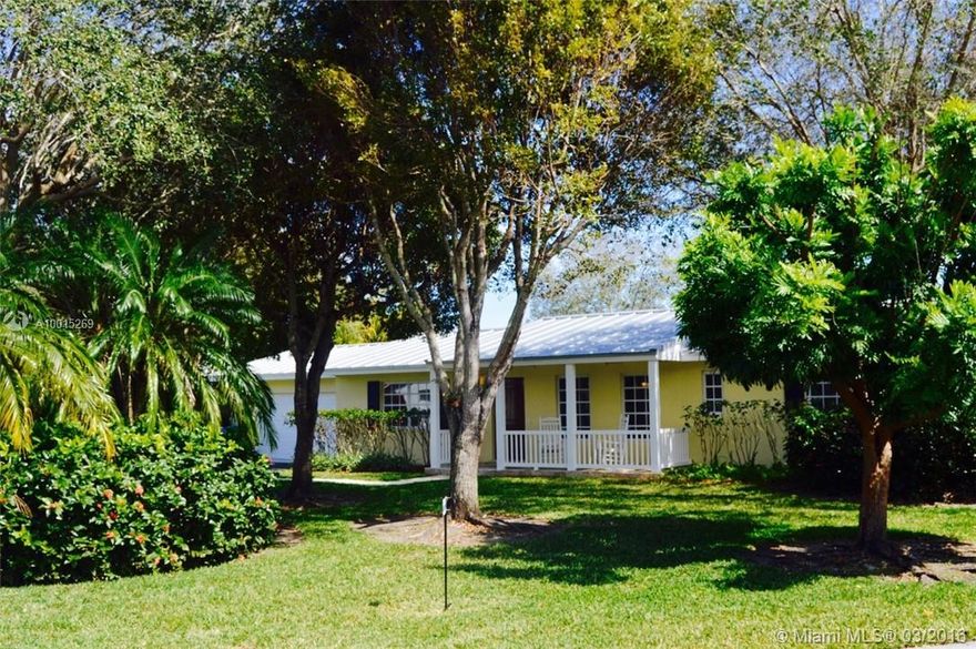 Key West style Beauty in Palmetto Bay! Perfectly positioned on a corner lot, pitched-sloped Metal Roof, front porch, fully updated kitchen, crown moldings, updated bathrooms, new pool pump, new W/D, potential 4th  bedroom currently being used as a family/tv room, modern salt water pool 3-8' depth with Flagstone Brick Patio and wood fence surrounding the backyard to store trailer with boat. Wonderful home for entertaining. Walk to Magnet Southwood Jr. High School. Please allow sufficient time for showing.