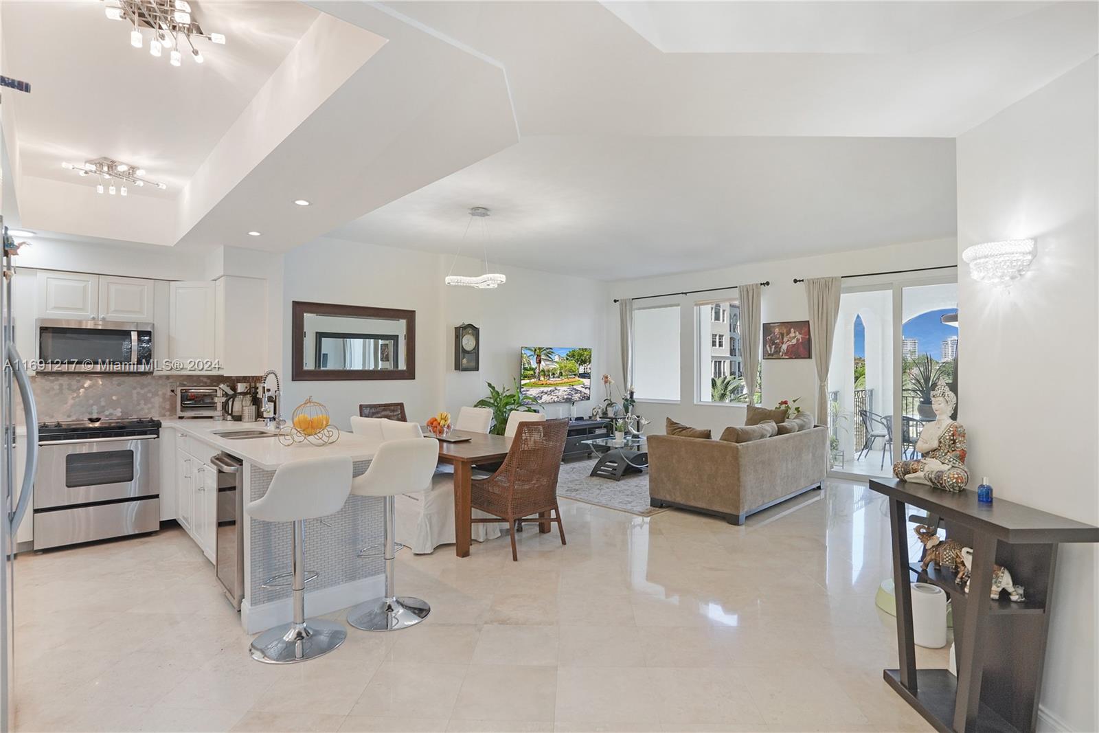 12-Month Lease Available Feb 1, 2025: Experience the Williams Island lifestyle from this 3BR/2BA unit in the Mediterranean Village. This beautiful 3rd-floor unit boasts water views of the pool and marina, 3 balconies, Quartz Countertops, Stainless Steel Appliances, recently updated with Impact Windows and Doors, new AC Unit, new Washer-Dryer, and new Flooring. Your private elevator accesses only 2 units per floor. Gated community offers resort-style amenities: 16 Tennis Courts, Designer Pool, Health Spa, 3 Restaurants, Hair Salon, Playground, Dog Park, Walk/Jog path and a Deep Water Marina accommodating super yachts. Additional perks include a Courtesy Bus, 24-hour Security, 1 covered parking space, valet parking for additional vehicles/guests, and storage room.