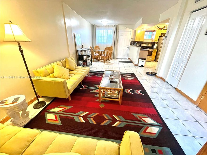 Cozy and Sunny furnished large 1 bedroom with enclosed terrace that can be used as an office or child room. Views to the intracoastal. Stainless Steel appliances. Central AC.
1 assigned covered parking also Guest parking in the building . Pets ok less than 20 pound. 
Beautiful and secure area. Quiet building. Electric garage door. Elevator.1 block from Normandy Isle Club Park & Pool. Walgreens and shops across the street. Free Trolley and Bus stop at the building door.
Laundry facility in first floor.