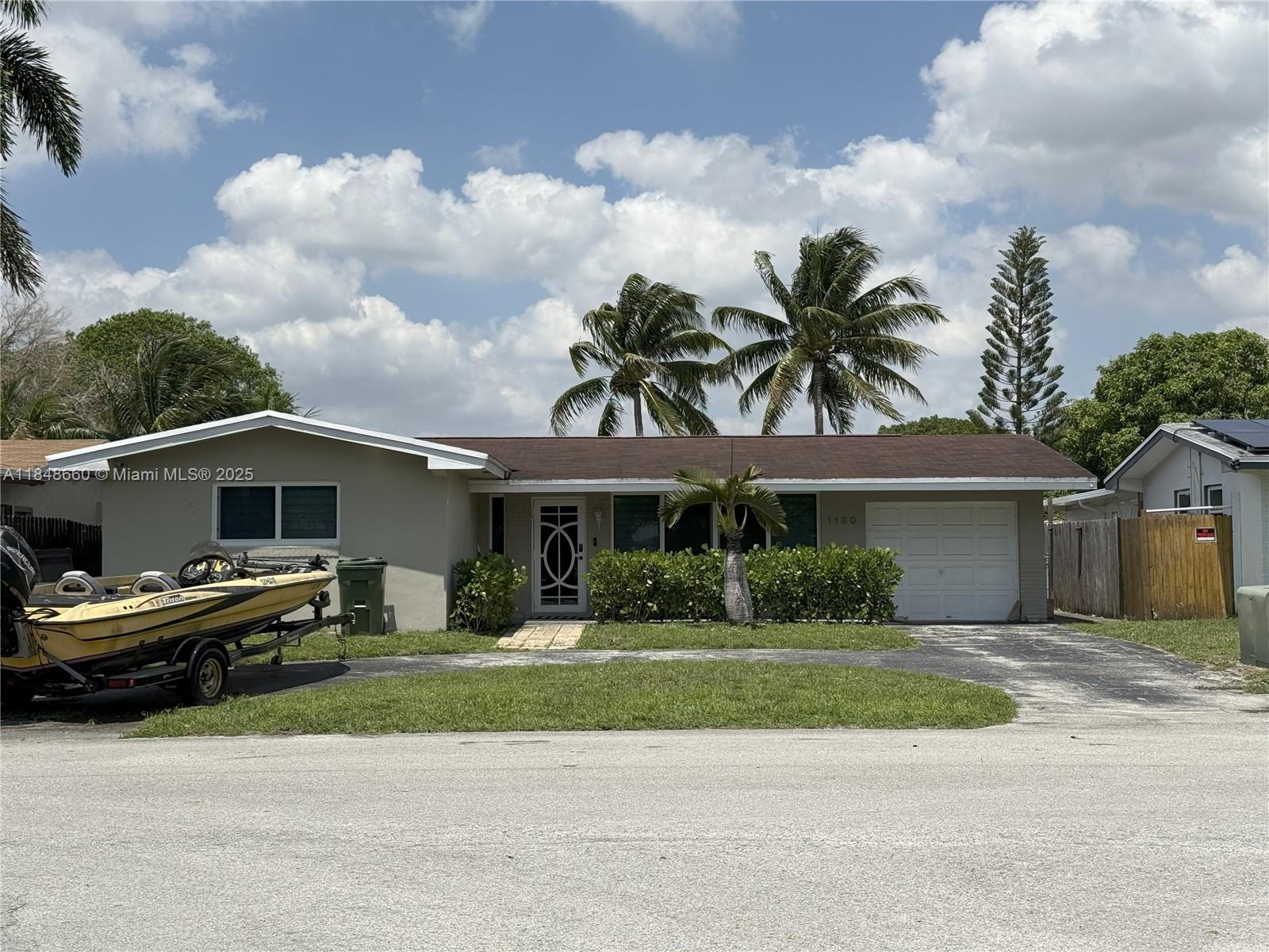 Incredibly spacious 3 bedroom/ 2 bathroom home. Great for families and entertaining friends. An abundance of natural light flows through the large windows and 4 panel sliding doors. A great feature is the back porch, which is covered in a industrial style roof with insulated panel and also feature two large industrial style fans with plenty of lighting. There is plenty of room to develop a lush tropical garden, or a pool. A separate laundry room. The roof was replaced in 2018. A/C unit inside and out was replaced in 2019. The property is centrally located between 1-75 and turnpike, 10 mins from Hard Rock Hotel and Casino and Pembroke lakes Mall. Easy access to Fort Lauderdale
Airport.