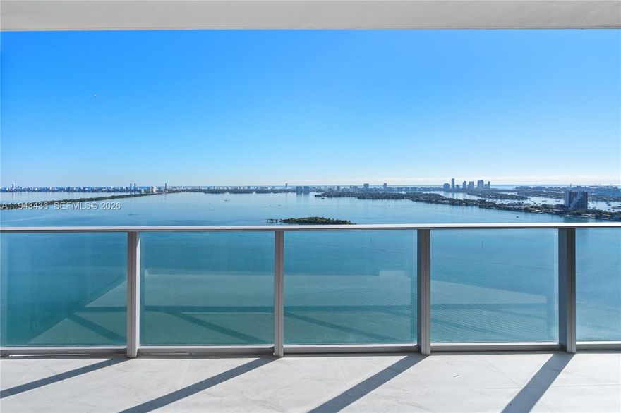 Luxury Living from the perfectly positioned 32nd floor at Aria Reserve, featuring 10-ft ceilings, panoramic Biscayne Bay and Ocean Views, and custom installed upgrades in a brand new construction, never-lived-in residence. This 1-Bedroom + Den, 2-Bath condo showcases a sleek modern design with expansive living areas and floor-to-ceiling glass with endless water views. The residence has been thoughtfully upgraded with custom closets in both the bedroom and den with soft-touch drawers; all-electric wireless motorized window shades powered by ultra-quiet top-of-the-line SOMFY motors; a brand-new recently installed refrigerator; a frameless 3/8” tempered-glass shower enclosure in the guest bath; and LED-illuminated designer mirrors in both bathrooms. Aria Reserve offers over 2-acres of resort-style amenities, including multiple pools, spa with sauna and steam, cabanas, a state-of-the-art fitness center with outdoor training areas, yoga and meditation spaces, tennis, pickleball and basketball courts, mini-golf, dog park, theater, and entertainment lounges. The building also features an adult lounge with bay-view terrace, business center with private workspaces and conference rooms, valet, concierge, and a baywalk with paddleboard and kayak access. An exceptional opportunity to rent a brand-new luxury waterfront residence in one of Miami’s most iconic towers, located in the heart of Edgewater just minutes from Wynwood, Midtown, Downtown Miami, and Miami Beach.