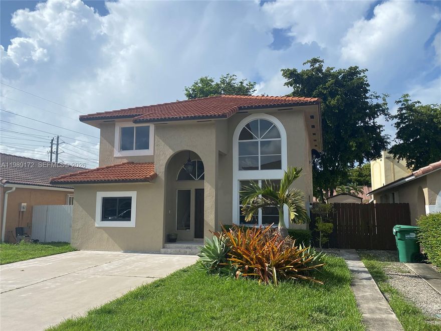 Welcome to this updated 4-bedrooms, 3-bathroom single family home located near the heart of Miami Lakes.  This 2 story home offers a spacious floor plan with updated bathrooms, marble/wood floors, impact windows/doors and stainless steel appliances.  Includes covered outdoor living area and pavers.  Home is slightly larger than 2000SF.  Ideally located in a cul-de-sac near I-75, Palmetto Expressway and Florida Turnpike.  Very accessible to parks, restaurants and A+ rated schools.  A fantastic opportunity to make this your future family home.
