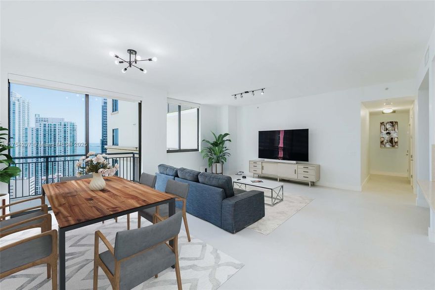 Rarely available 3 bed/3 bath PENTHOUSE at NINE in Mary Brickell Village. The ultimate in lux living located in the heart of Brickell. PH 05 offers a spacious floor plan with over 1,900 SQ FT of living space, 2 separate balconies and is the largest floor plan in the building. Split plan, 2 master suites with private baths, smart toilets and large walk in closets. High ceilings, open kitchen with stainless steel appliances, quartz counters and Italian cabinetry, spacious laundry room with brand new full size washer and dryer. New porcelain tile throughout, window treatments and smart home technology which allows you to control lights, thermostat, appliances and more from your phone. First class amenities including heated pool, fitness center, Club Room, media center, Billiards & Zen Garden.