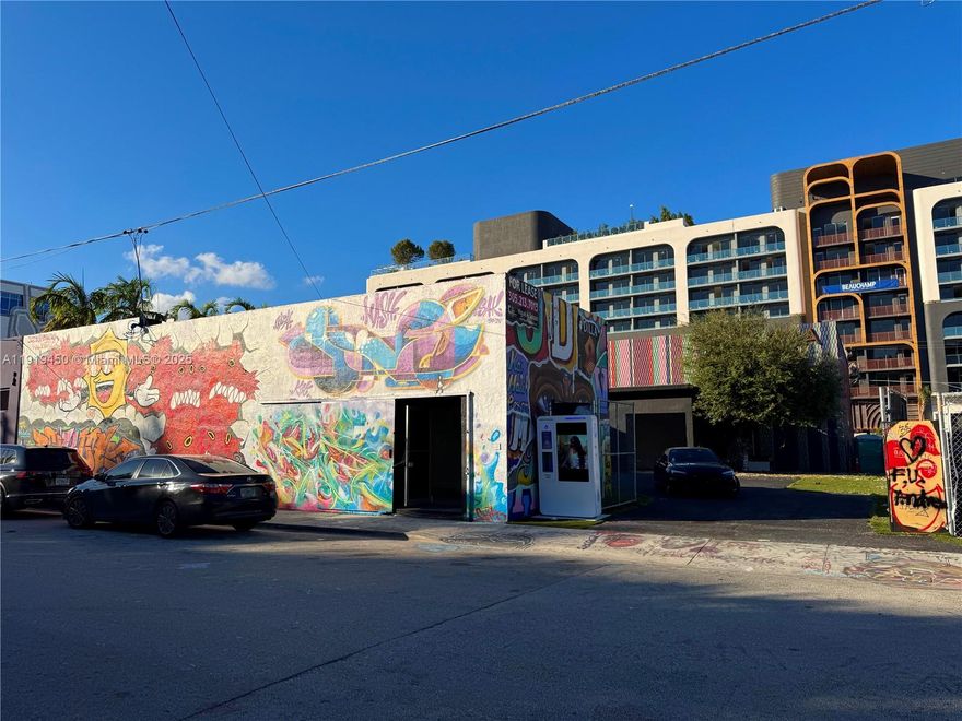 Location, location, location. Excellent commercial space for sale in the heart of the Urban Art District of Wynwood. Across the street from world famous Wynwood Walls, steps from the Museum of Graffiti and surrounded by great restaurants, shops and places of entertainment.   
A great opportunity with tremendous potential for a developer or an investor looking to establish a footprint in this ever evolving neighborhood