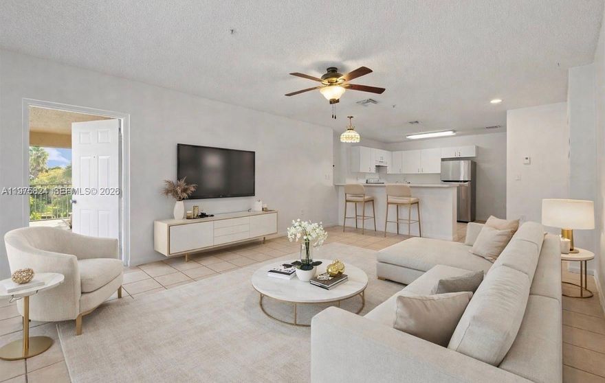 Price to sell!!! Largest 2 Bed / 2 Bath unit currently available in the community, offering 1,210 sq. ft. of bright, open living space filled with natural light. Inspection report available for added peace of mind.

This spacious residence features a brand-new washer and refrigerator, a well-designed kitchen with generous counter and cabinet space, and a separate laundry closet for extra convenience. The primary suite includes a private en-suite bath and ample closet space.

Step out onto your oversized private balcony — the perfect spot to enjoy your morning coffee or unwind in the evening.

Residents enjoy access to the community pool and benefit from a prime location near top-rated schools, shopping, dining, and major highways.

Ideal for first-time buyers or investors seeking space, comfort, and strong value in a highly desirable area. The association has over 10%  reserves. Property also listed for rent A11962253