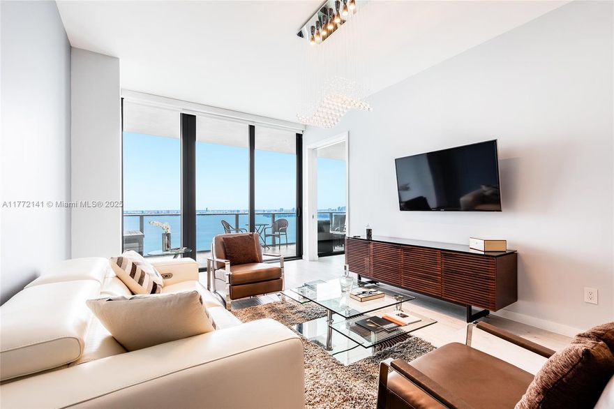 Impressive unit with 2 bedrooms + Den & 3 full bathrooms at Gran Paraiso offering endless views to the bay and the ocean. Entertain guests in a luxurious island kitchen with integrated Subzero refrigerator/freezer, stone countertops & Italian cabinets. Additional highlights include private elevator w/ direct access to the unit, custom built-ins, porcelain tile floors throughout & large terrace. The unit is facing east so you will wake up to a beautiful sunrise every day! Enjoy the Miami lifestyle w/great amenities starting with the Amara restaurant, private beach club w/ poolside cabanas, heated pools, tennis courts, lounges, library, children's playroom, wine room, state-of-the-art fitness center, outdoor spa, sun terrace, outdoor yoga, Pilates room, jogging circuit & more.