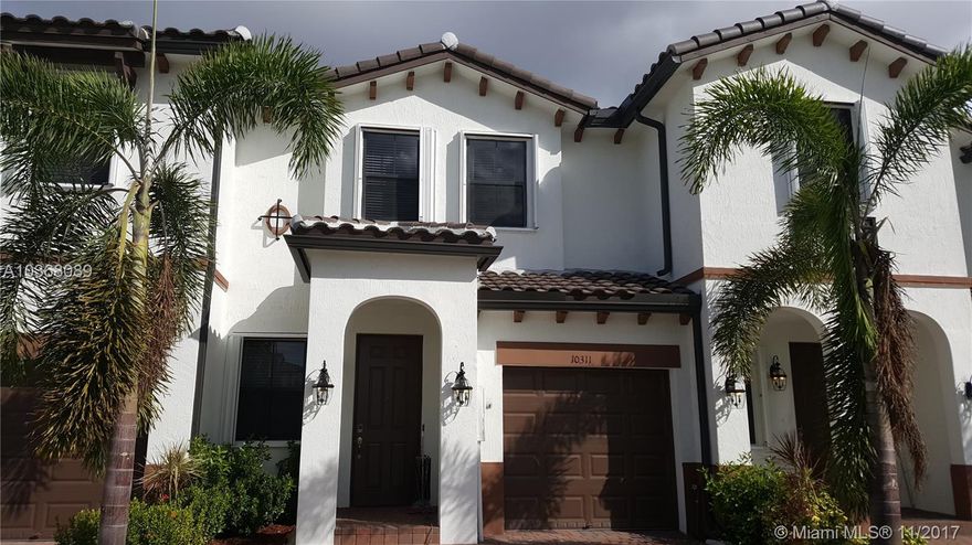 Great opportunity-Brand New Townhouse , be the first family to live in this beautiful home in Grand Bay- Doral . 3 Bedrooms, 2.5 Baths ,1-Car Garage, kitchen w/ granite, new s/s appliances, pantry. 2nd flr laundry w/full size washer/dryer,This property was Lennar's model house, the furniture is not included. Close to shopping center, restaurant, easy access to expressway.