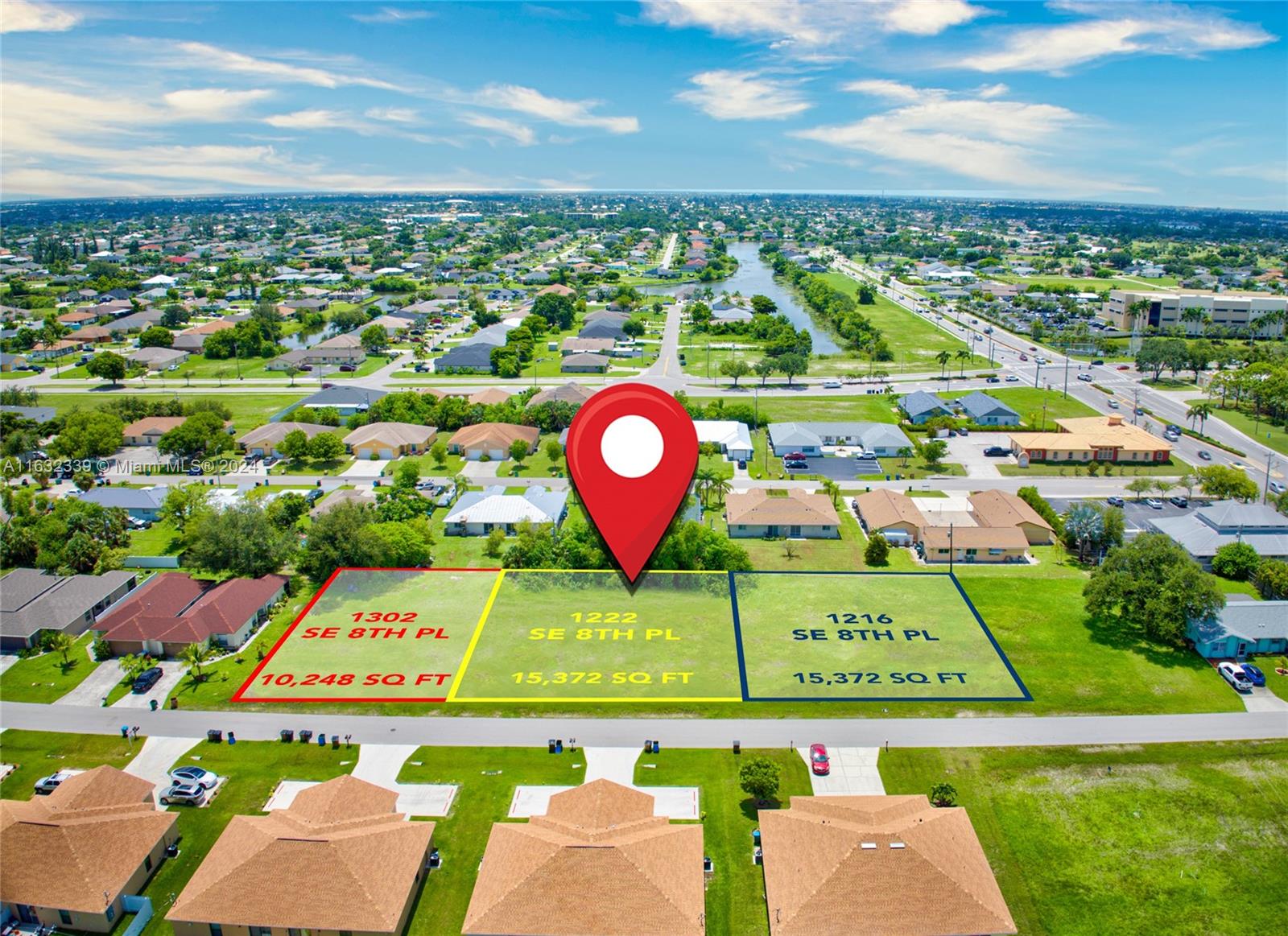 Residential multifamily lots perfect for building FOUR (4) duplexes. These lots are not in a designated flood zone (X-500). Water and sewer services are available, with assessments fully paid. The four contiguous lots cover 40,992 square feet centrally located and easy access from Country Club Blvd, Cultural Parkway, and Nicholas Parkway. This listing is for all FOUR combined, although each lot has an individual strap number.
