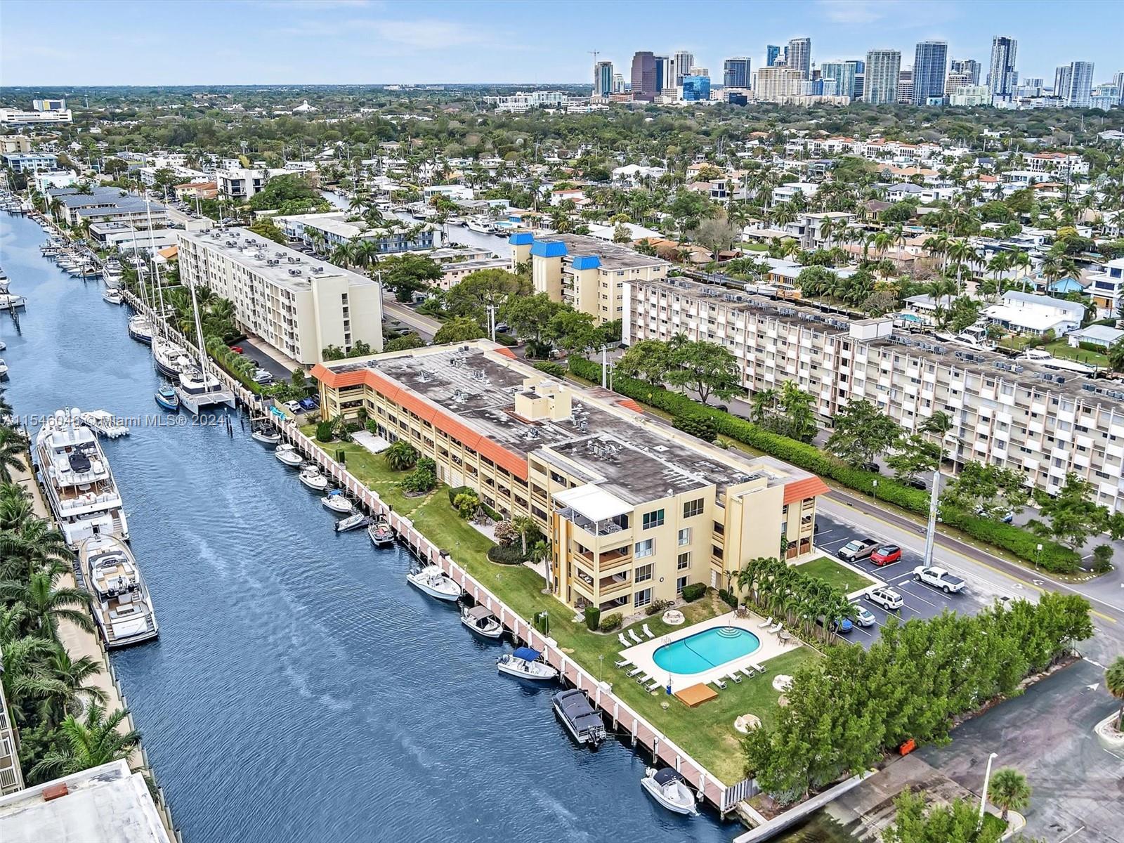 Enjoy 900 SQFT of updated space while you drink your coffee on the oversized balcony before you head down to the pool and enjoy the intercostal waterway views. You will also have access to the Tikki hut and grilling area. Condo comes partially furnished as an option but can also come unfurnished. Water included and shared laundry in building on each floor. Walk or bike to the 15th Street Fisheries, shopping, and other restaurants